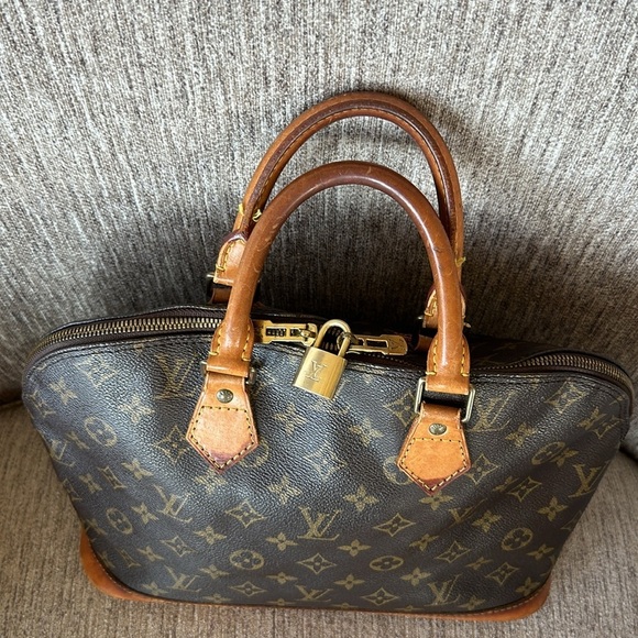 Louis Vuitton Alma Shoulder Bag PM Brown Canvas/Leather - Picture 2 of 10